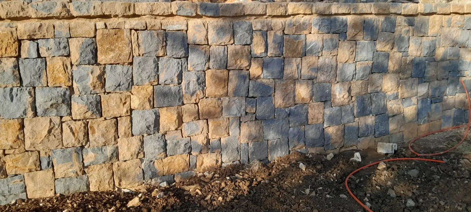 Stairs and landscaping in stone