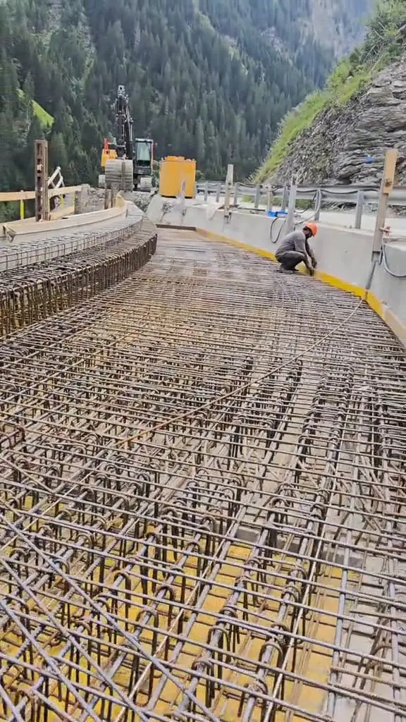 Rebar for an infrastructure structure