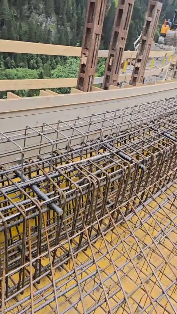 Rebar for an infrastructure structure