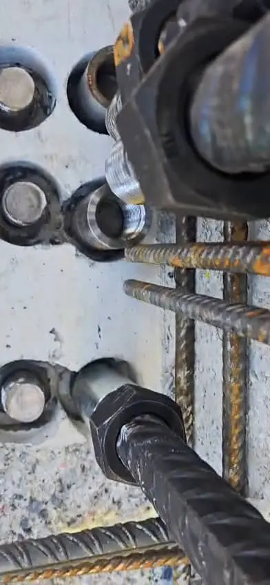 Threaded couplers at a joint